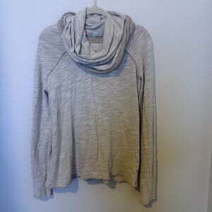 Free People Beach Women’s Tan Cocoon Cowl Top Long Sleeve Pullover Slouchy S/M